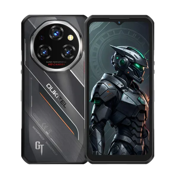 Telefon Mobil Oukitel WP62, Negru, 5G, 6.6 FHD+ 120Hz, 24GB RAM (8GB + 16GB Extensibili), 256GB ROM, Android 15, MTK Dimensity 7025, 108MP, Night Vision, NFC, Face ID, 11000mAh, 33W, Dual SIM
