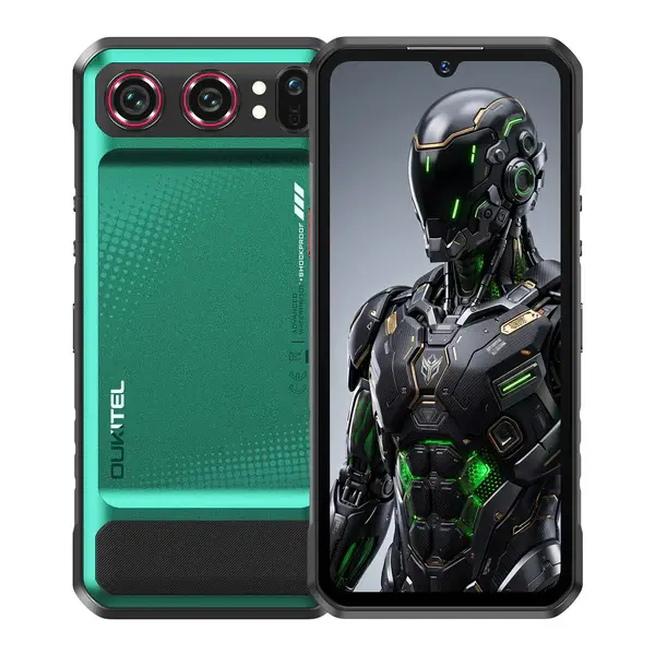 Telefon Mobil OUKITEL WP68 Air, Verde, 5G, 6.88 HD+ 120Hz, 36GB RAM (12GB + 24GB extensibili), 512GB, 64MP + 8MP Night Vision, 8000mAh, 45W, Android 16, NFC, Dual SIM