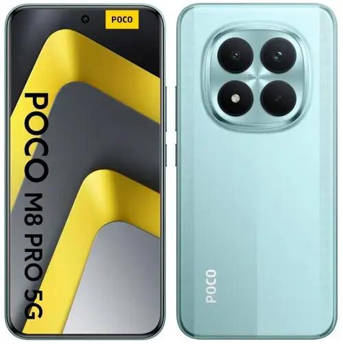 Telefon Mobil Poco M8 Pro, Procesor Qualcomm SM7635-AC Snapdragon 7s Gen 4, Octa-Core, Ecran AMOLED 6.83inch, 12GB RAM, 512GB Flash, Camera Duala 50 + 8 MP, 5G, Wi-Fi, Dual SIM, Android (Verde)