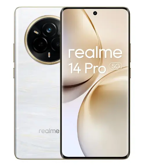 Telefon Mobil Realme 14 Pro, Procesor Mediatek Dimensity 7300 Energy Octa-Core, OLED 6.77inch, 12GB RAM, 512GB Flash, Camera Duala 50 + 2 MP, Wi-Fi, 5G, Dual SIM, Android (Alb)