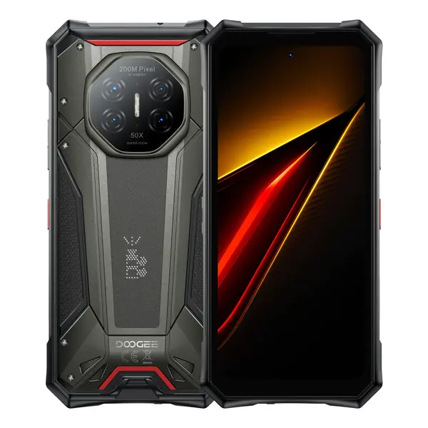 Telefon Mobil Rugged DOOGEE S300 Pro, Gri, 5G, 200MP AI, 6.78 120Hz, 48GB RAM (16GB + 32GB extensibili), 512GB, Dimensity 8300, Android, NFC, 11000mAh, Dual SIM