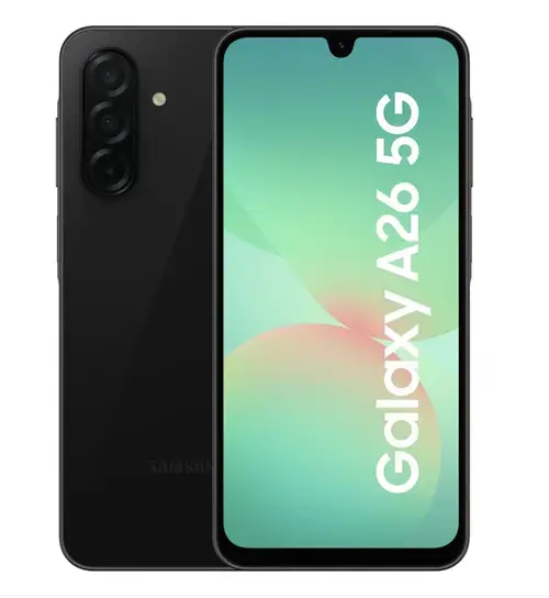 Telefon mobil Samsung Galaxy A26, Procesor Exynos 1380 Octa-Core, Super AMOLED Capacitiv touchscreen 6.7inch, 6GB RAM, 128GB Flash, Camera Tripla 50+8+2MP, 5G, Wi-Fi, Dual SIM, Android (Negru)
