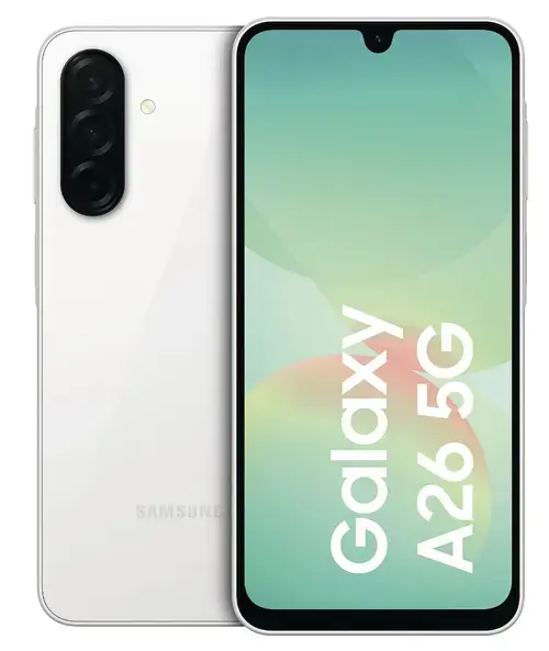 Telefon mobil Samsung Galaxy A26, Procesor Exynos 1380 Octa-Core, Super AMOLED Capacitiv touchscreen 6.7inch, 8GB RAM, 256GB Flash, Camera Tripla 50+8+2MP, 5G, Wi-Fi, Dual SIM, Android (Alb)