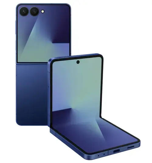 Telefon Mobil Samsung Galaxy Z Flip7, Procesor Exynos 2500, Ecran Foldable Dynamic LTPO AMOLED 2X 6.9inch, 12GB RAM, 512GB Flash, Camera Duala 50 + 12 MP, Wi-Fi, 5G, Dual Sim, Android (Albastru)
