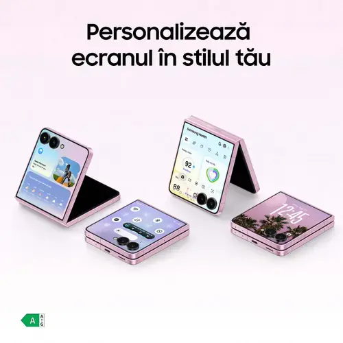 Telefon Mobil Samsung Galaxy Z Flip8, Procesor Exynos 2600, Ecran Foldable Dynamic LTPO AMOLED 2X, 12GB RAM, 512GB Flash, Camera Duala 50 + 12 MP, 5G, Dual Sim, Android (Alb)