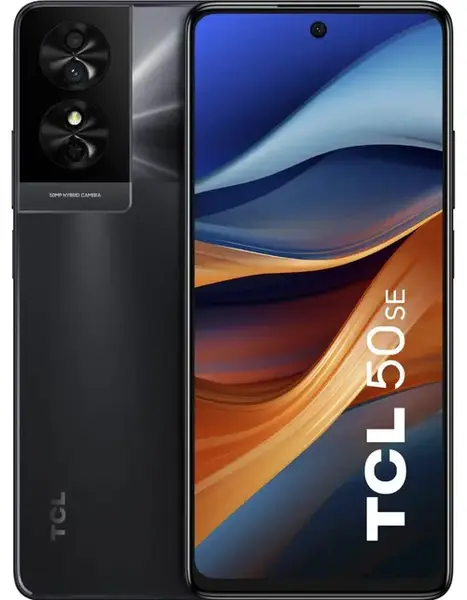 Telefon Mobil TCL 50 SE, Procesor Mediatek Helio G88 Octa-Core, Ecran IPS LCD 6.78inch, 4GB RAM, 128GB Flash, Camera Duala 50+2 MP, Wi-Fi, 4G, Dual SIM, Android (Negru)