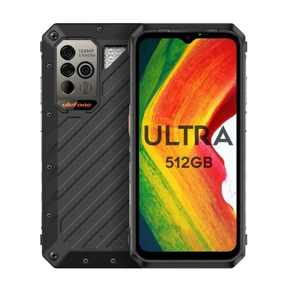 Telefon mobil Ulefone Armor 18 Ultra 5G Negru, 6.58" IPS FHD+, 12+12GB, 512GB ROM, Android 13, Dimensity 7050, NFC, IP68, 9600mAh, Dual SIM