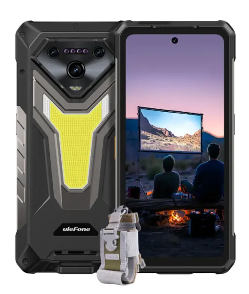 Telefon mobil Ulefone Armor 34+, Negru, 5G, 6.95 FHD+ 120Hz IPS, 32GB RAM (16GB + 16GB Extensibili), 512GB ROM, 50MP, Android 15, Dimensity 7300, Viziune nocturna, NFC, OTG, 25500mAh, 66W, Dual SIM