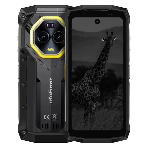 Telefon mobil Ulefone Armor Mini 20 Pro, Negru, 5G, Camera Night Vision 64MP, 4.7 FHD+ 90Hz, 16GB RAM (8GB+ 8GB extensibili) , 256GB ROM, Android 14, 6200mAh, Dual SIM