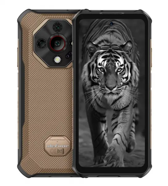 Telefon Mobil Ulefone Armor X16, Crem, 4G, 5.65 LCD, 12GB RAM (6GB + 6GB extensibili), 128GB ROM, Night Vision, 48MP + 16MP, Android 15, Helio G91, NFC, 10360mAh, 33W, Dual SIM