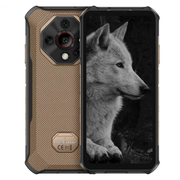Telefon mobil Ulefone Armor X16 Pro, Crem, 5G, 6.56 LCD IPS 120Hz, 16GB (8GB RAM + 8GB extensibil), 256GB ROM, Night Vision, 64MP, Android 15, Dimensity 6300, NFC, 10360mAh, 33W, Dual SIM