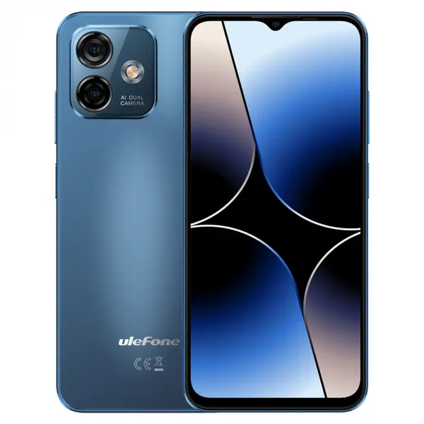 Telefon mobil Ulefone Note 16 Pro Albastru 4G, 6.52 IPS LCD, 16GB RAM (8GB + 8GB exensibili), 256GB ROM, Android 13, Unisoc T606 OctaCore, 4400mAh, Dual SIM