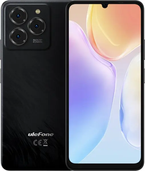 Telefon Mobil Ulefone Note 20 Pro, Negru Satin, 4G, 6.75 HD+, Android 14, 8GB RAM (4GB + 4GB extensibili), 128GB ROM, Camera 50MP spate + 8MP fata, 6000mAh, Dual SIM