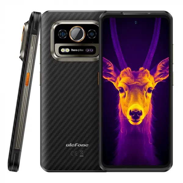 Telefon mobil Ulefone Power Armor 25T Pro Negru, 5G, IPS 6.78 , 14GB RAM (8GB+ 6GB extensibili) , 256GB ROM, 50MP+64MP Dual Camera, Camera termica, Android 14, Dimensity 6300, Dual SIM