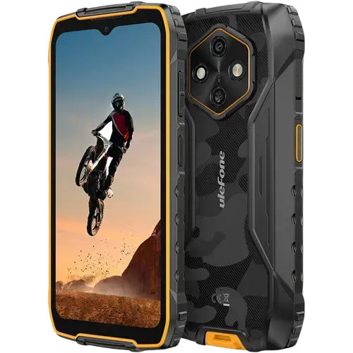 Telefon Mobil Ulefone RugKing 4 Pro, Procesor Unisoc T7250 Octa‑Core, IPS LCD touchscreen 6.56inch, 8GB RAM, 256GB Flash, Camera Duala 48 + 2 MP, Wi-Fi, 4G, Dual Sim, Android (Negru/Portocaliu)