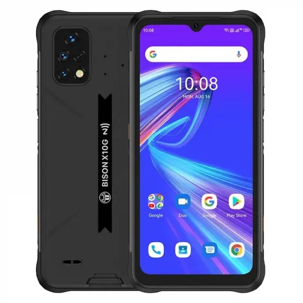 Telefon mobil UMIDIGI BISON X10G NFC Negru, 4G, 6.53 HD+, 4GB RAM, 64GB ROM, Android 11, Unisoc T310 QuadCore, IP68, 6150mAh, Dual SIM