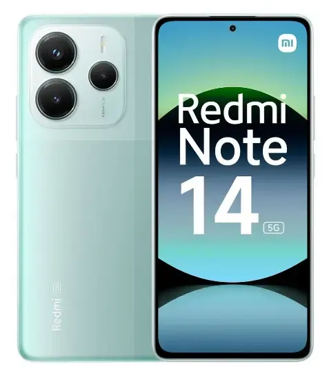 Telefon Mobil Xiaomi Redmi Note 14 5G, Procesor Mediatek Dimensity 7025 Ultra Octa-Core, AMOLED 6.67inch, 6GB RAM, 128GB Flash, Camera Tripla 108+8+2 MP, Wi-Fi, 5G, Dual Sim, Android (Verde)
