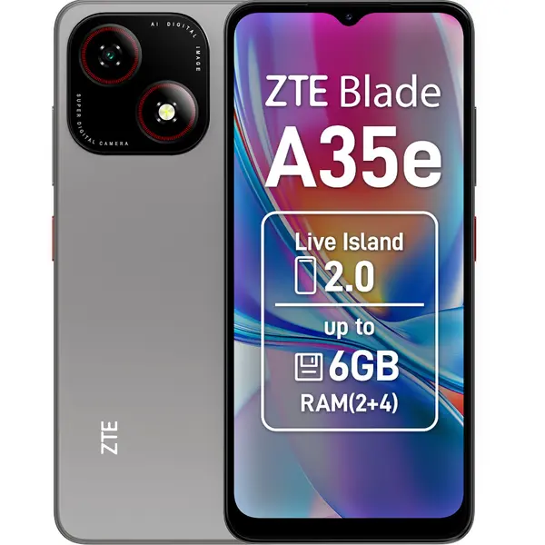 Telefon mobil ZTE Blade A35e, 64GB, 2GB, Dual SIM, Silvery Gray