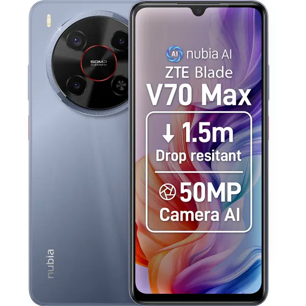 Telefon mobil ZTE Blade V70 Max, 128GB, 4GB, Dual SIM, Galactic Gray