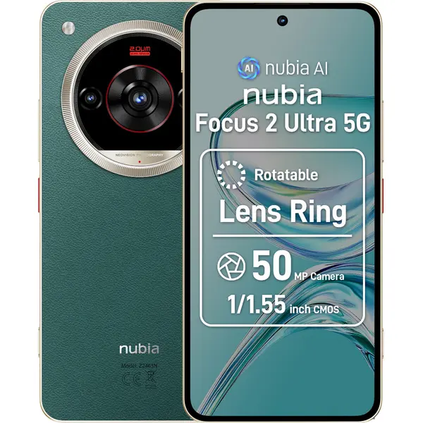 Telefon mobil ZTE nubia Focus 2 Ultra 5G, 512GB, 8GB, Dual SIM, Forest Green