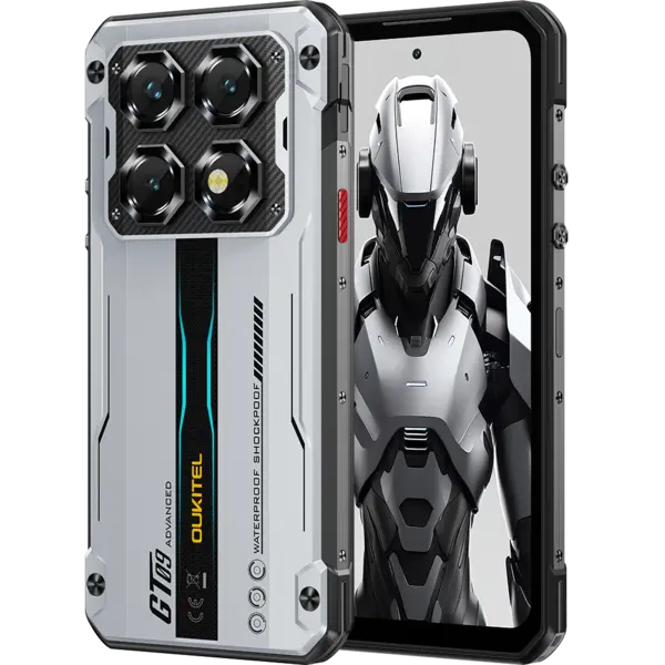 Telefon Oukitel WP60, 5G, Dual SIM, 7.2 120Hz, Dimensity 7025, 8GB RAM, 256GB, NFC, Android 15, Silver