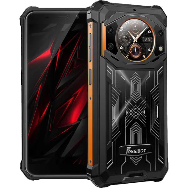 Telefon rugged Fossibot F101 Pro, 4G, 5.45-inch, Helio P60, 8GB RAM + 128GB, NFC, 10600mAh, Android 13, Orange