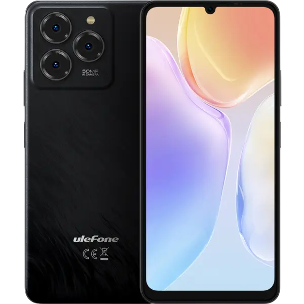 Telefon Ulefone Note 20 Pro, 4G, Dual SIM, 6.75 HD+ 90Hz, Octa-Core, 4GB RAM, 256GB, 50MP, 6000mAh, Android 14, Satin Black