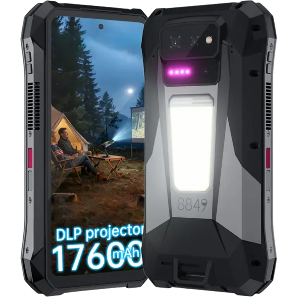 Telefon Unihertz TANK X, 5G, Dual SIM, 6.78 120Hz, Dimensity 8200, 16GB RAM, 512GB, NFC, Video Proiector 220Lm FHD+, Telemetru Laser 4m, 17600mAh, Android 15