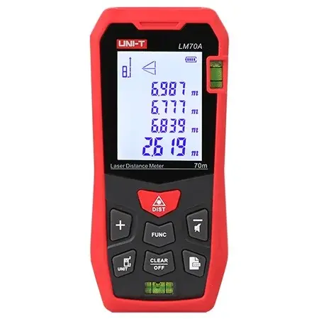 Telemetru Digital Laser Uni-T LM70A, Masurare Distanta 0.05-70m, Afisaj LCD, Portabil