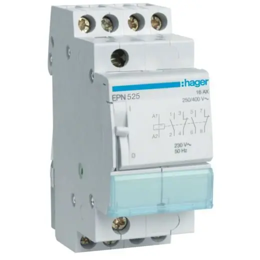 Teleruptor 16A 2ND+2NI 230Vca Hager EPN525