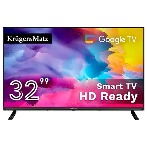 Televizor LED Kruger&Matz 80 cm (32inch) KM0232HD-G, HD Ready, Smart TV, WiFi, CI+