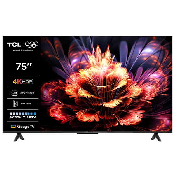 Televizor LED TCL 75V6C, Smart TV, 189 cm, Ultra HD 4K, Google TV, Clasa E