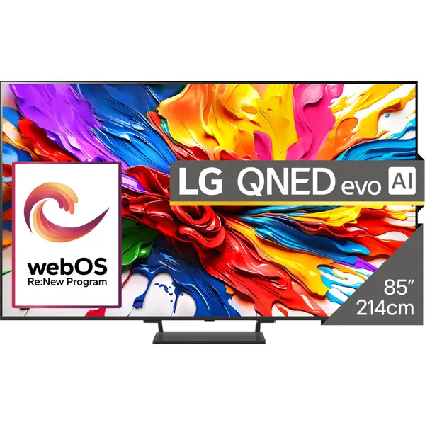 Televizor LG QNED evo MiniLED 85QNED93A6A, ULTRA HD 4K, Smart, HDR, 214 cm, Clasa G