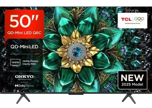 Televizor Mini LED TCL 127 cm (50inch) 50Q6C, Ultra HD 4K, Smart TV, WiFi, CI+