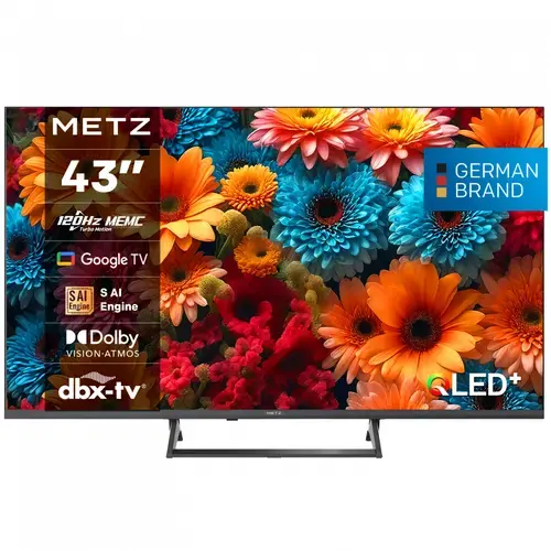 Televizor QLED Metz 109 cm (43inch) 43MQF7500Z, Ultra HD 4K, Smart TV, WiFi, CI+