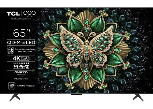 Televizor QLED MiniLed TCL 165 cm (65inch) 65C6K, Ultra HD 4K, Smart TV, WiFi, CI+