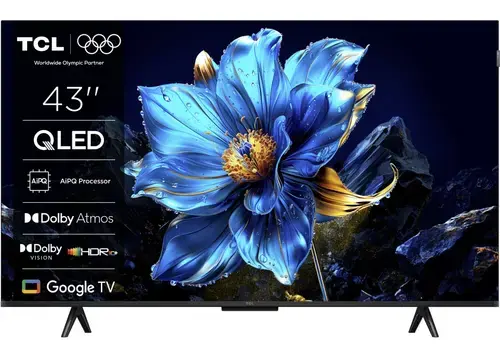 Televizor QLED TCL 109 cm (43inch) 43P7K, Ultra HD 4K, Smart TV, WiFi, CI+