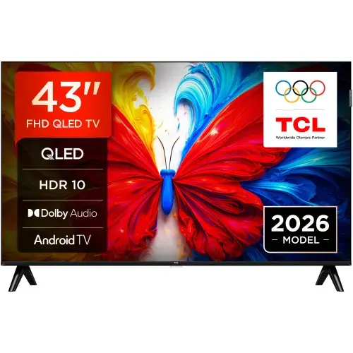 Televizor QLED TCL 109 cm (43inch) 43S5L, Full HD, Smart TV, WiFi, Clasa F (Model 2026)
