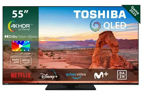 Televizor QLED Toshiba 139 cm (55inch) 55QV3463DG, Ultra HD 4K, Smart TV, WiFi, CI+