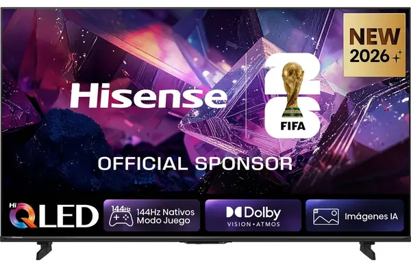 Televizor Smart Hisense – 75E7S Pro, 75", QLED, 4K, 144Hz AMD FreeSync Premium, Dolby Vision IQ, HDR 10+, VIDAA Smart OS, negru