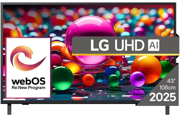 Televizor smart LG - 43UA74003LB, 43'', LED, HDR10, 4K UltraHD, 60Hz, 20W, AI Acoustic Tuning, negru