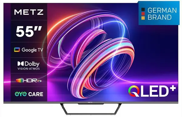 Televizor smart METZ - 55MQD7500Z, 55'', 4K UHD, QLED, 2x10W, Dolby Atmos, negru