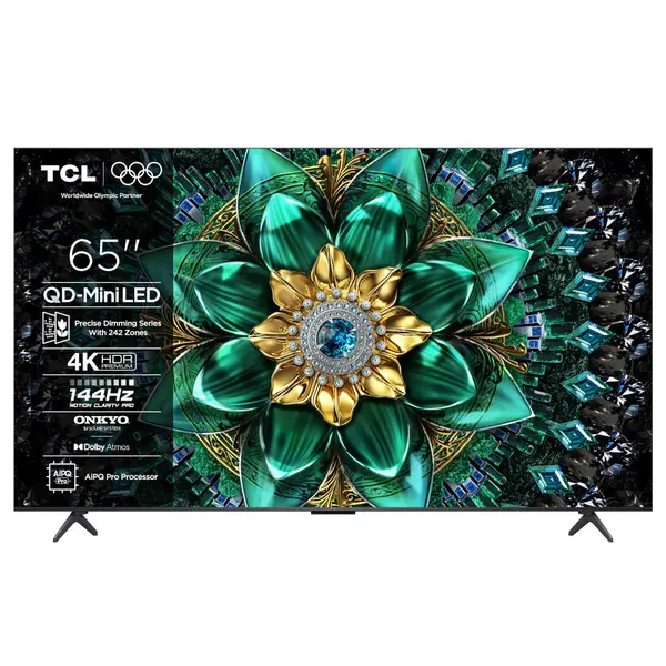 Televizor Smart Mini LED TCL 65Q6C, 164 cm, 4K, smart Google TV, Negru