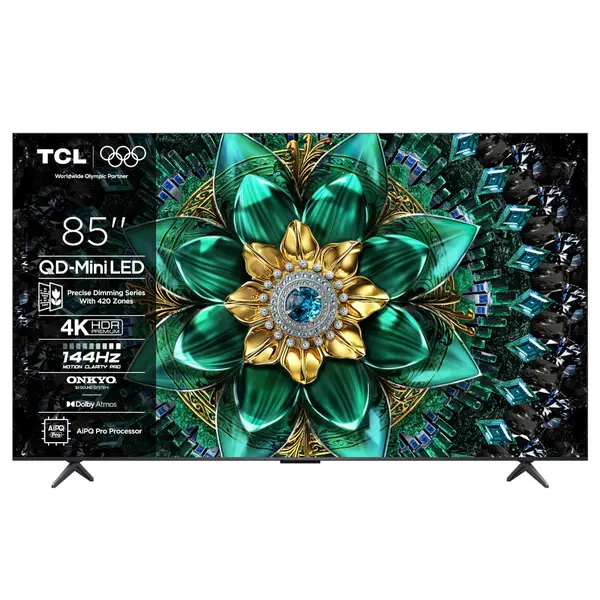 Televizor Smart Mini LED TCL 85Q6C, 215 cm, 4K, smart Google TV, Negru