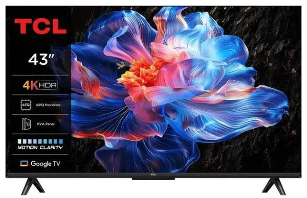 Televizor smart TCL - 43P6K, 43'', DLED, 4K, negru