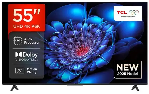 Televizor smart TCL - 55P6K, 55'', DLED, 4K, negru