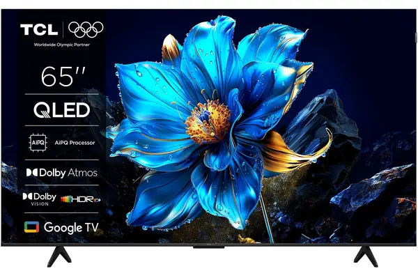 Televizor smart TCL - 65P7K, 65'', QLED, 4K, Google TV, negru
