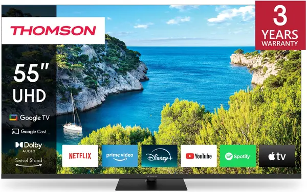 Televizor smart Thomson - Smart TV UHD 55UG5C14, 55'', 4K, negru