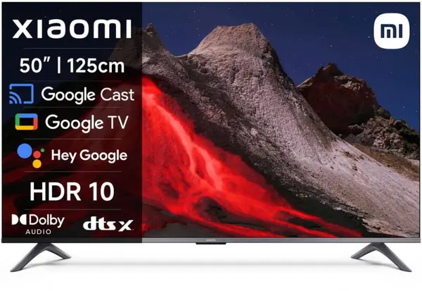Televizor smart Xiaomi - A PRO 2026, 50", 4K QLED, Game Boost 120Hz, 94% DCI-P3, 20W Xiaomi Sound, Google TV, Dark Gray, negru