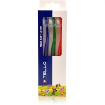 TELLO Kids 10400 Mega Soft periuțe de dinți pentru copii